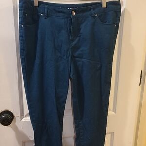 Apt. 9 Skinny Glitter Teal Jeans